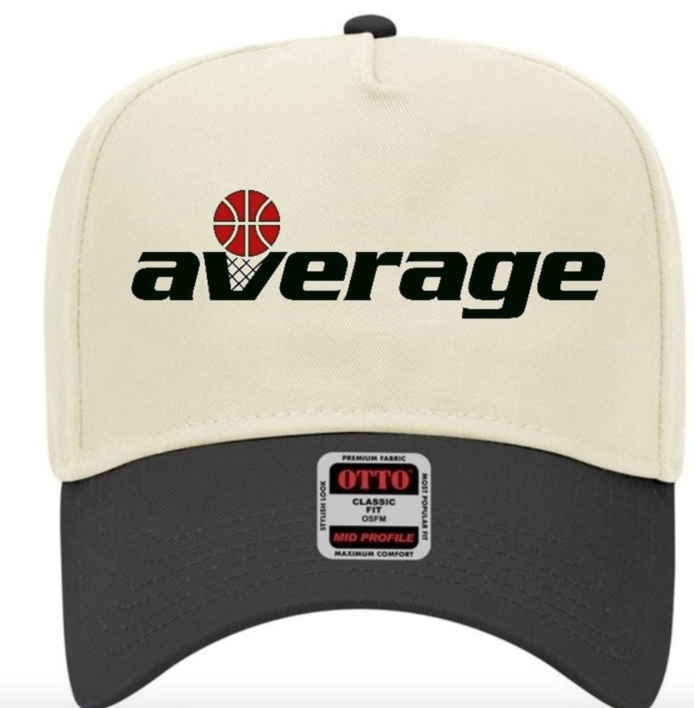 Two-Tone Snapback Hat (Black/Natural)